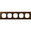Wood frame, 5-gang, Walnut