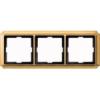 Antique frame, 3-gang, Polished brass