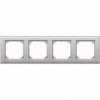 M-PLAN frame, 4-gang, aluminium