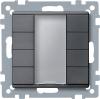 Push-button, 4-gang plus, Thermoplastic classy matt (anthracite)