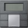 Push-button 2-gang plus with  room temperature control unit (matt anthracite)