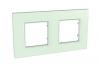 Unica Quadro - cover frame - 2 gangs, H71/V71 - Urban Green